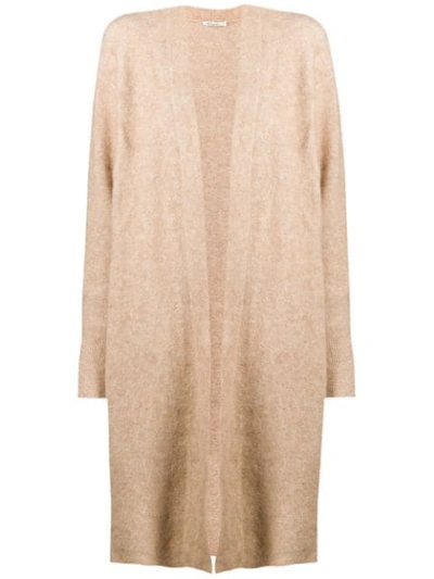 Shop Mes Demoiselles Relaxed Long Cardigan In Brown