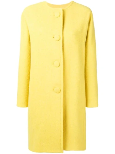 Shop Antonelli Cocoon Coat In Yellow