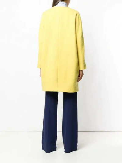 Shop Antonelli Cocoon Coat In Yellow