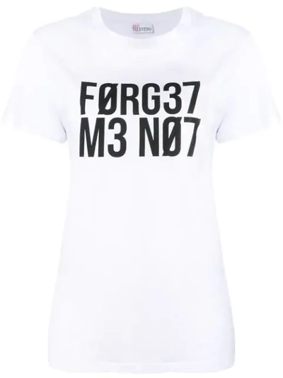 Shop Red Valentino Lettering Logo Print T-shirt In White