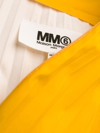 Shop Mm6 Maison Margiela Pleated Skirt In 175 Giallo