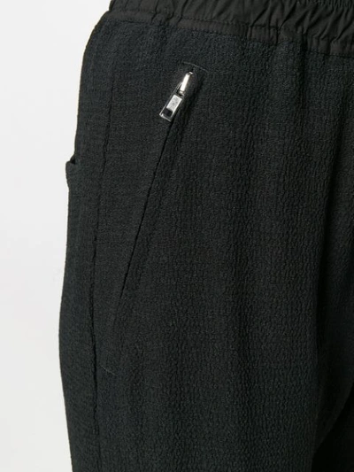 Shop Rick Owens Drawstring Track Trousers - Black