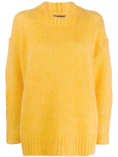 Shop Isabel Marant Chunky Knit Jumper In Yellow