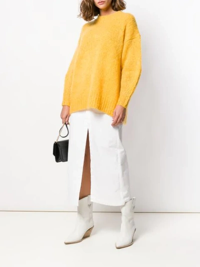 Shop Isabel Marant Chunky Knit Jumper In Yellow