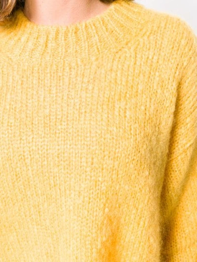 Shop Isabel Marant Chunky Knit Jumper In Yellow