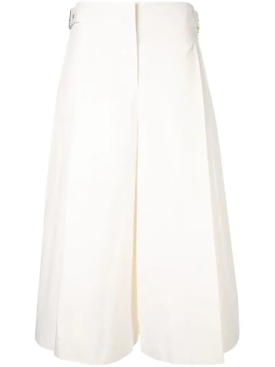 Shop Jil Sander Cropped Tailored Trousers In White