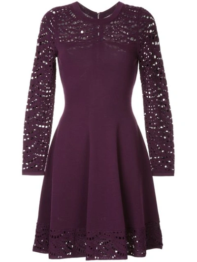 Shop Milly Textured Stitch Dress - Purple