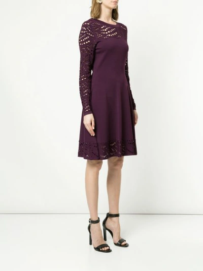 Shop Milly Textured Stitch Dress - Purple