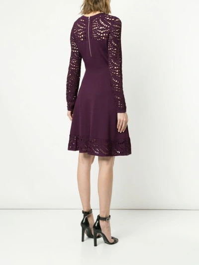 Shop Milly Textured Stitch Dress - Purple