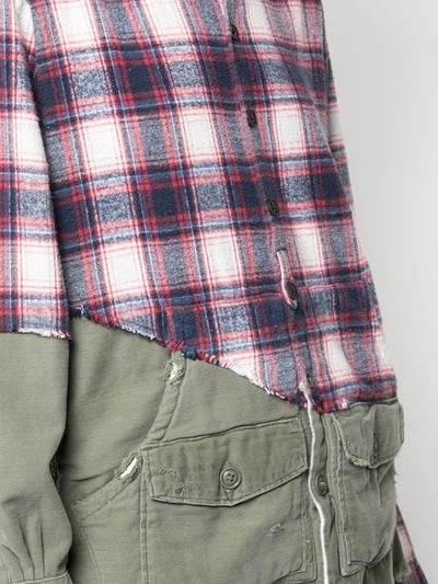 GREG LAUREN CHECK PANEL SHIRT - 多色