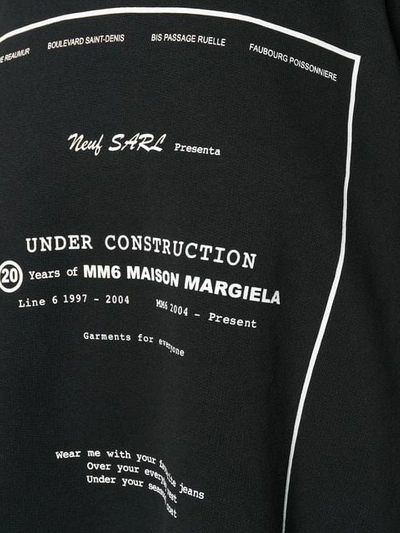 Shop Mm6 Maison Margiela Under Construction Hoodie In 900  Black