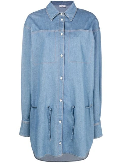 Shop Sonia Rykiel Denim Shirt Dress In Blue