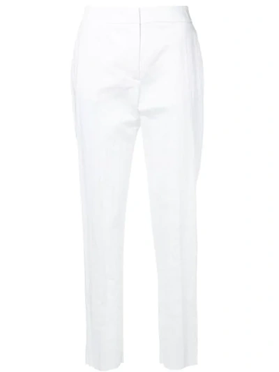Shop Agnona Crinkled Trousers In White