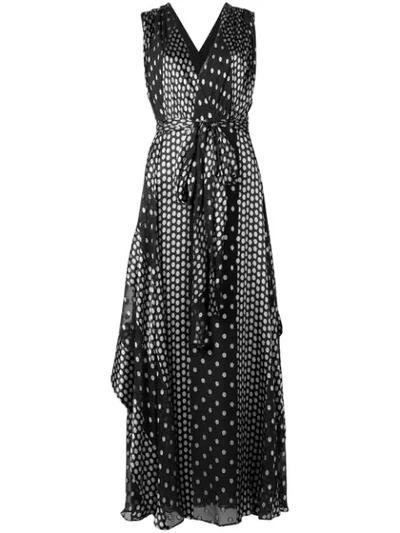 Shop Diane Von Furstenberg Polka Dot Dress In Nero