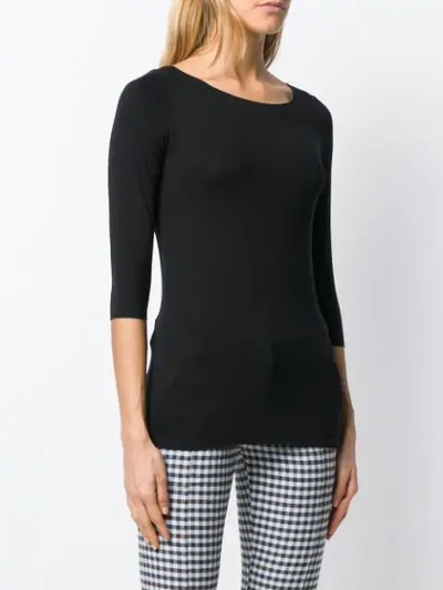 Shop Majestic Plain Top In Black