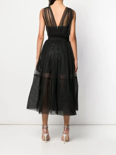 Shop Pinko Sleeveless Tulle Dress In Black