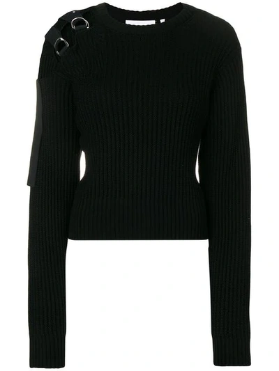 Shop Helmut Lang Knit Harness Shoulder Jumper In Black