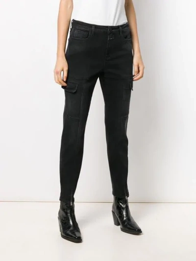 Shop Closed Ankle-zip Slim Jeans In Black