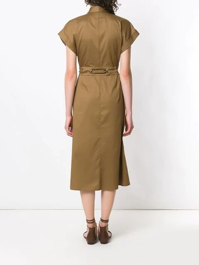 Shop Andrea Marques Midi Shirt Dress In Green