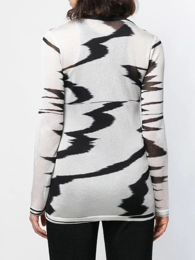 Shop Missoni Abstract Patterned Cardigan In White