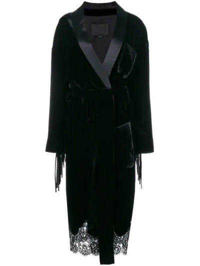 Shop Alexander Wang Belted Coat In Black