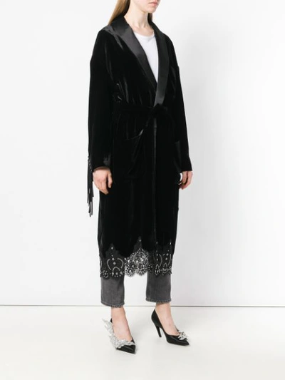 Shop Alexander Wang Belted Coat In Black