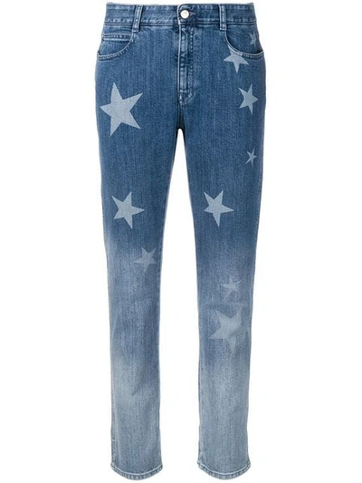 Shop Stella Mccartney Star Print Boyfriend Jeans In Blue