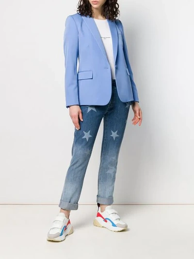 Shop Stella Mccartney Star Print Boyfriend Jeans In Blue