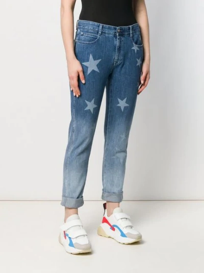 Shop Stella Mccartney Star Print Boyfriend Jeans In Blue