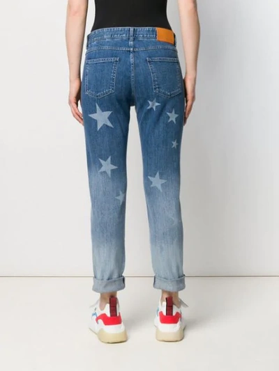 Shop Stella Mccartney Star Print Boyfriend Jeans In Blue