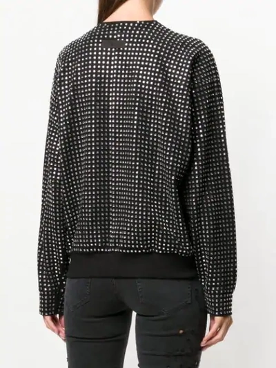 Shop Diesel All Over Studded Sweatshirt In Black