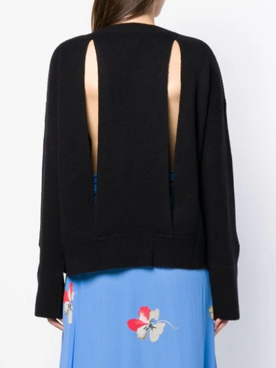 Shop Pinko Slit Cuff Sweater In Black