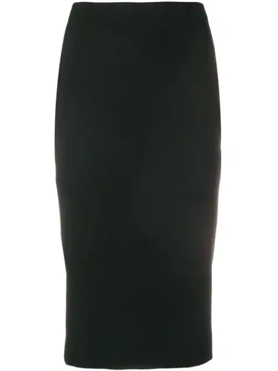 Shop Victoria Beckham Zipped Pencil Skirt - Black
