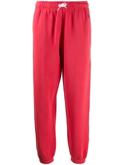 Shop Polo Ralph Lauren Cropped Track Trousers In Pink