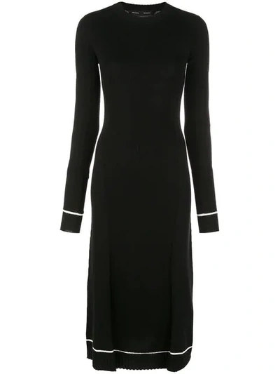 PROENZA SCHOULER RIBBED KNIT LONG SLEEVE DRESS 