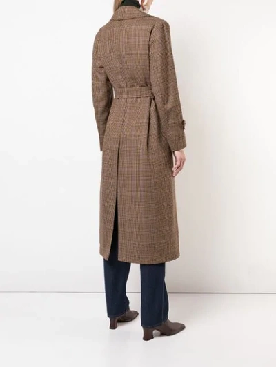 Shop Giuliva Heritage Collection Checked Trench Coat - Brown