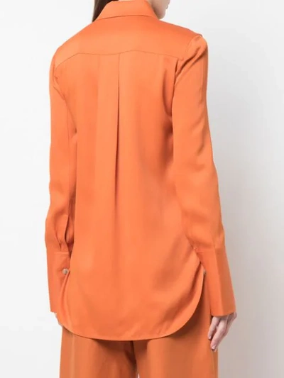 Shop Khaite Oversized Shirt In Orange