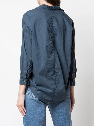 Shop A Shirt Thing Classic Tunic Blouse In Blue