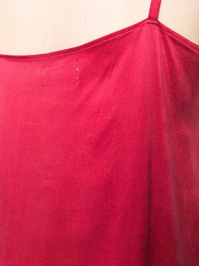 ASCENO SATIN SLIP DRESS - 红色