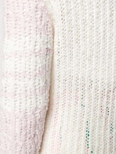 Shop Thom Browne 4-bar Open Stitch Light Pink Pullover