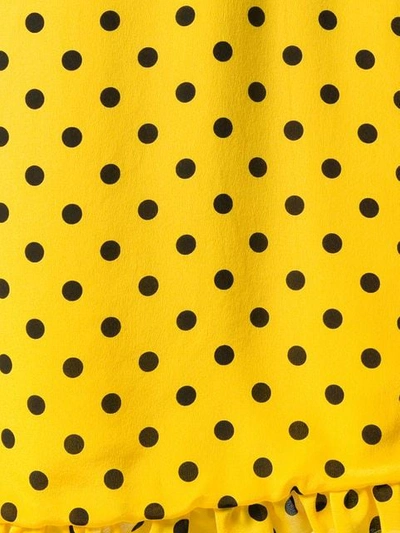 Shop Alessandra Rich Polka Dot A In Yellow