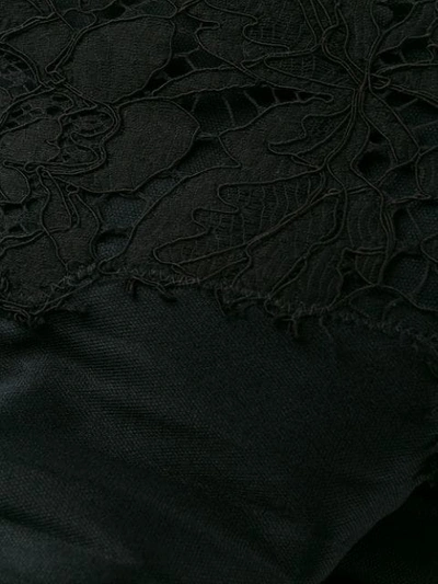 VALENTINO PLEATED LACE DETAILED SKIRT - 黑色