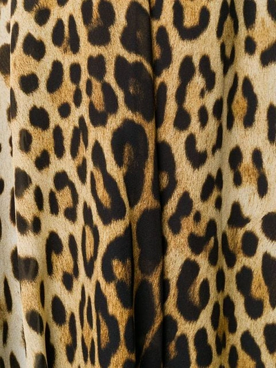 MOSCHINO 长款豹纹半身裙 - 棕色