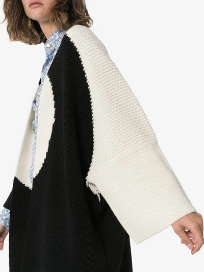 Shop Valentino Luna Knitted Cape In White