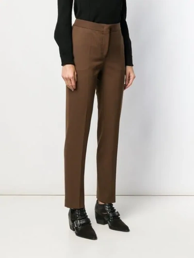 Shop Alberta Ferretti High Waisted Trousers In Brown