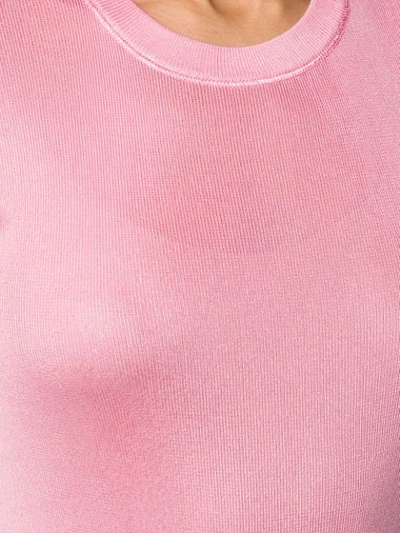 Shop Tom Ford Ribbed Round Neck T In Pink