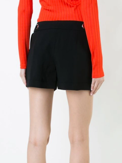 Shop Mugler Eyelet Tied Shorts In Black