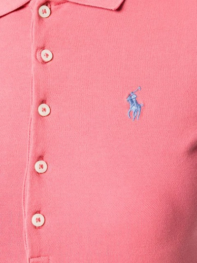 Shop Polo Ralph Lauren Logo Patch Polo Shirt In Red