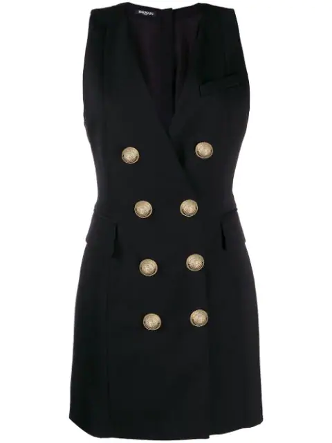 balmain tuxedo dress
