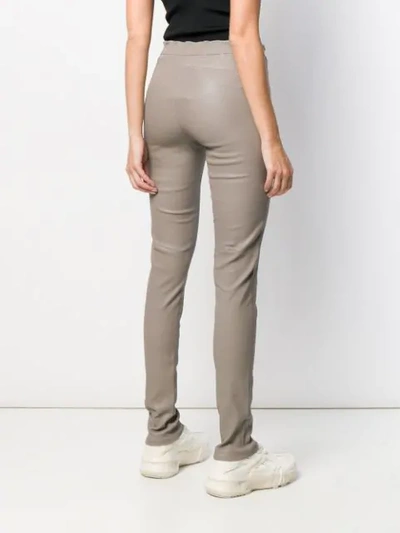 Shop Arma Skinny-fit Leggings In Grey Taupe